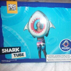 High Five Shark Tube Pool inner tube New in box